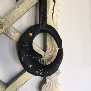 Handmade Halloween moon ornament